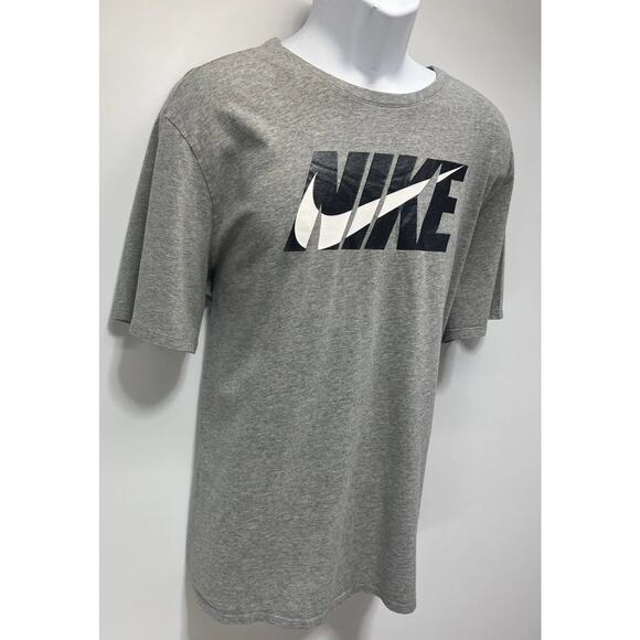 NIKE The Nike Tee Men's Short Sleeve Crew Neck Dri-Fit Tee XL Gray - Picture 4 of 7